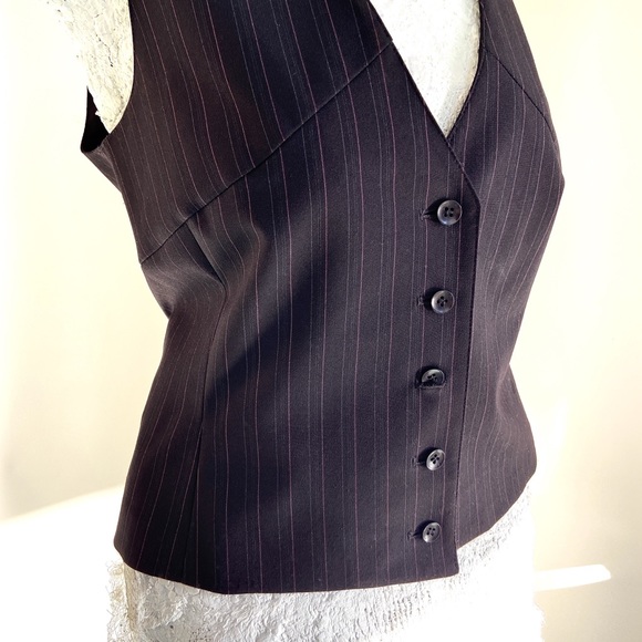 INC Concepts Brown Vest Brown Button Front - Picture 5 of 12